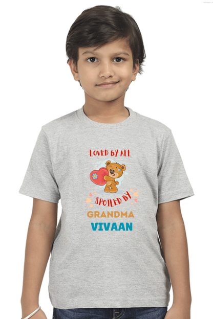 Loved By All Spoiled By Grandma - Custom Kids Tee