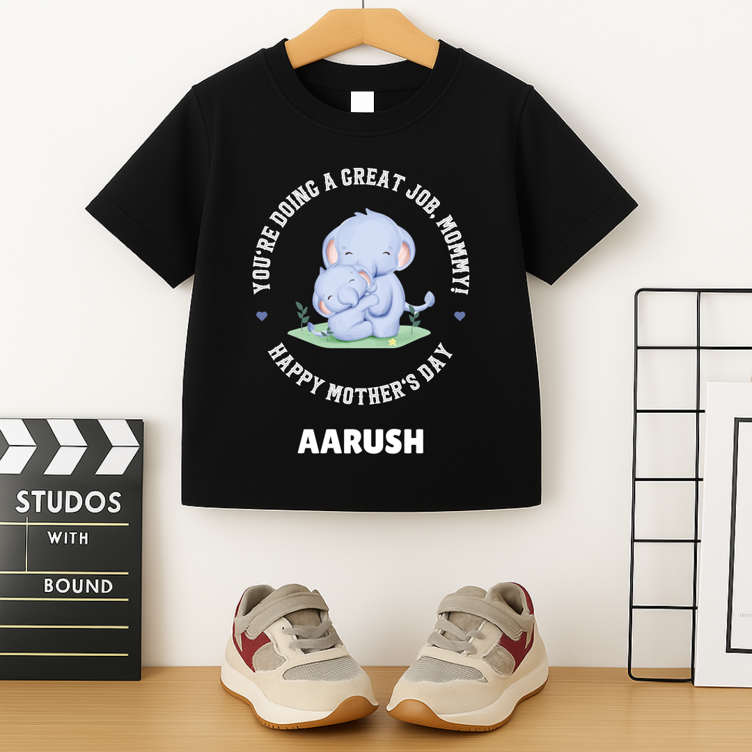 Happy Mother's Day Mom - Personalised Kids Tshirt