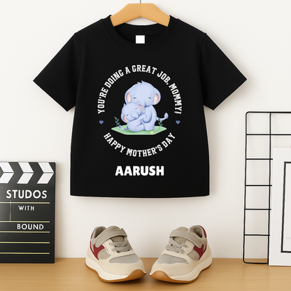 Happy Mother's Day Mom - Personalised Kids Tshirt