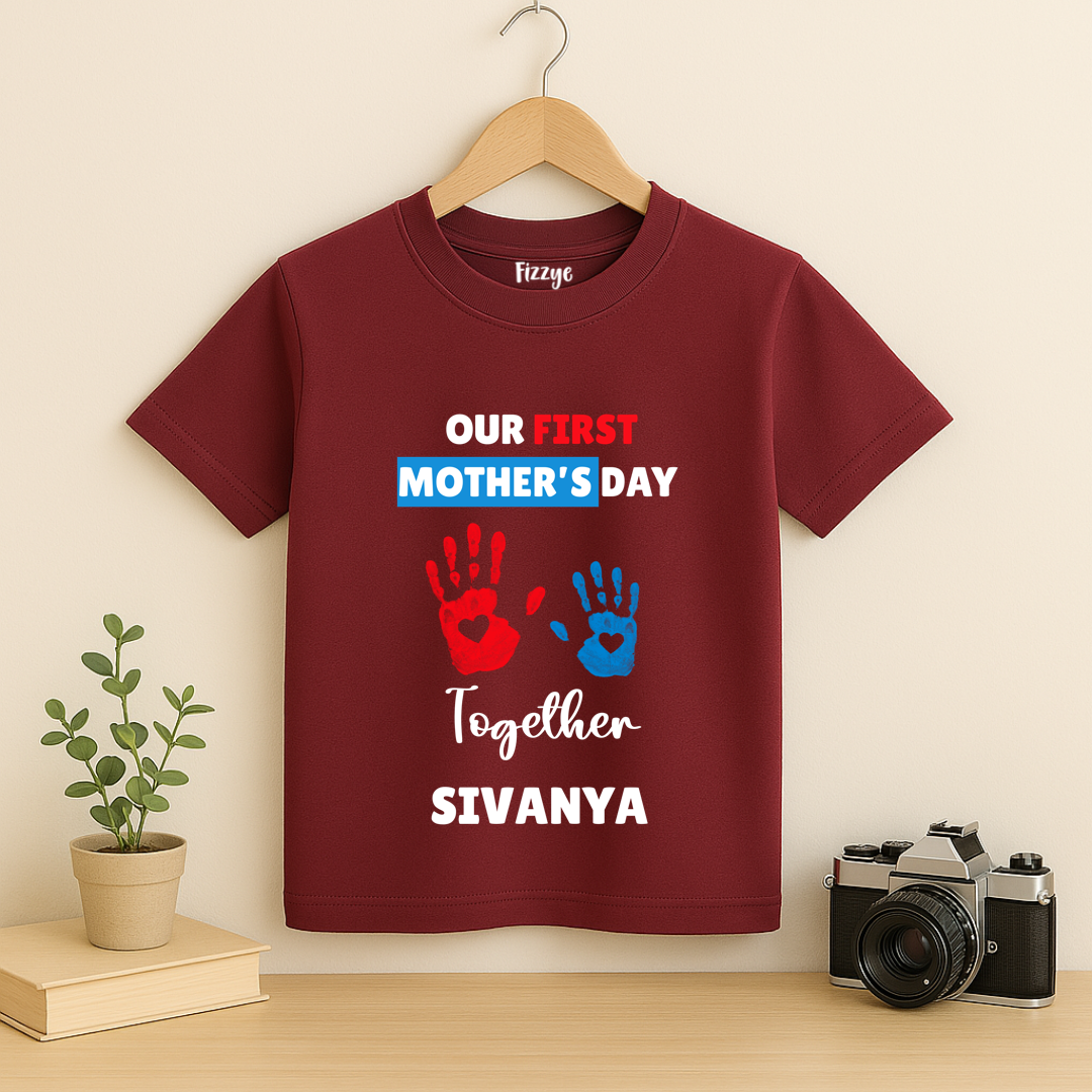 First Mother's Day Together - Personalised Kids Tshirt