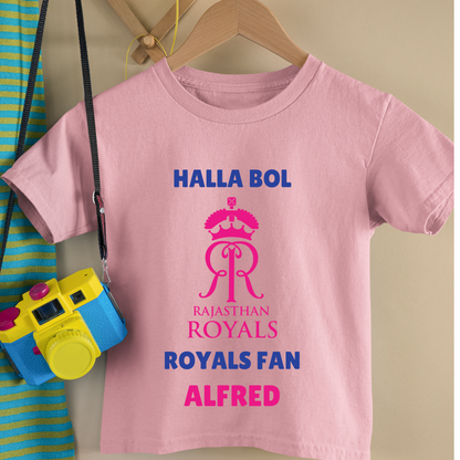 Rajasthan Royals - Halla Bol - Custom Kids Tshirt