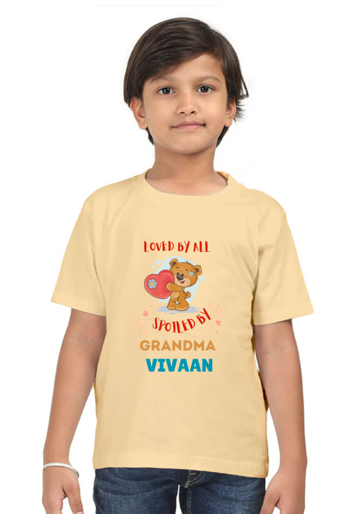 Loved By All Spoiled By Grandma - Custom Kids Tee