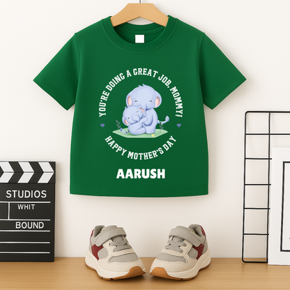 Happy Mother's Day Mom - Personalised Kids Tshirt