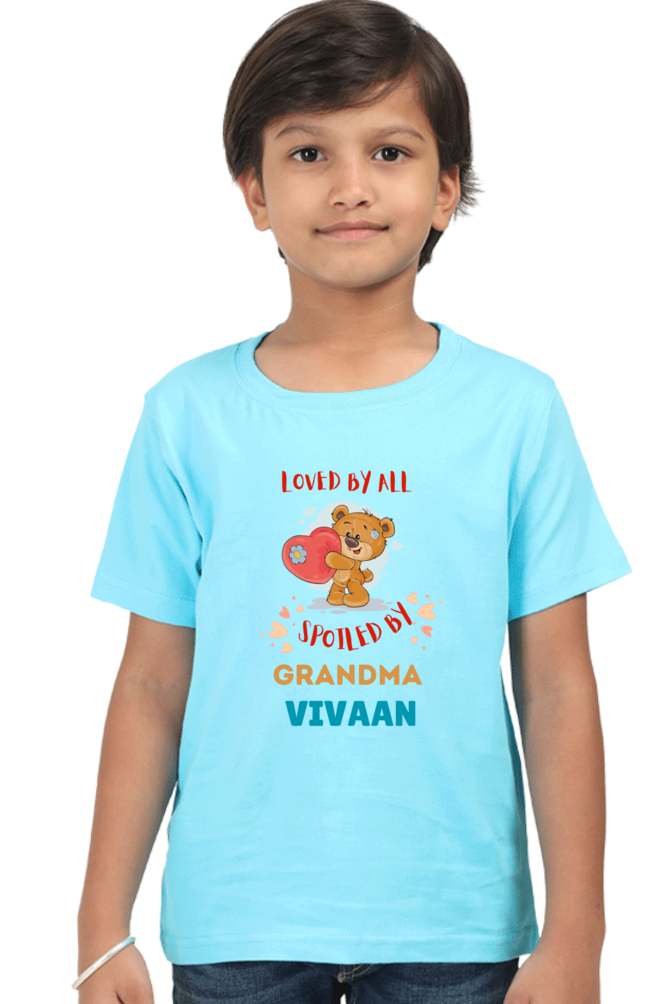 Loved By All Spoiled By Grandma - Custom Kids Tee