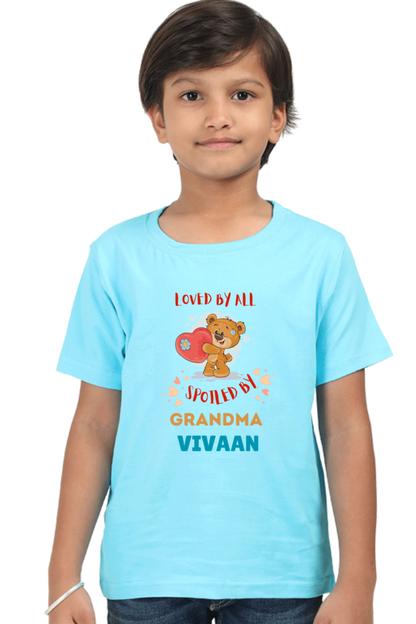 Loved By All Spoiled By Grandma - Custom Kids Tee