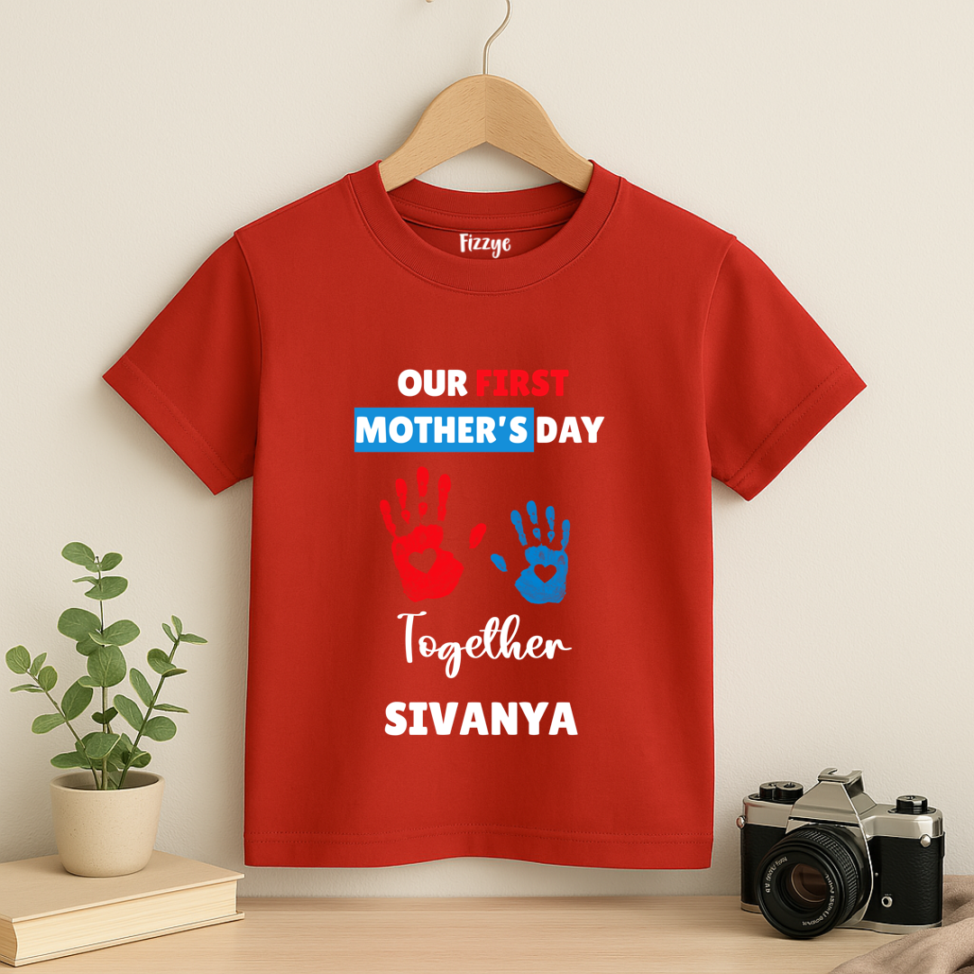First Mother's Day Together - Personalised Kids Tshirt