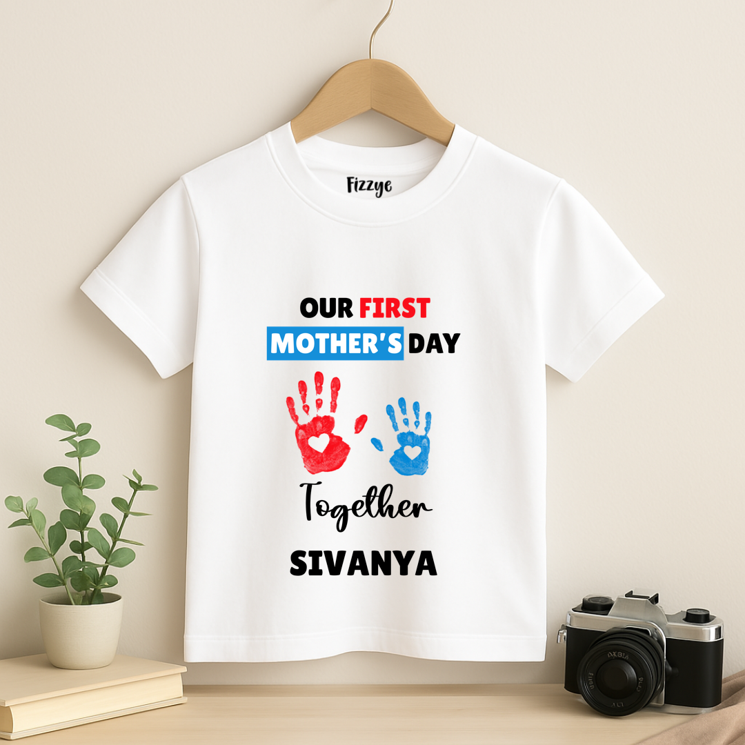 First Mother's Day Together - Personalised Kids Tshirt
