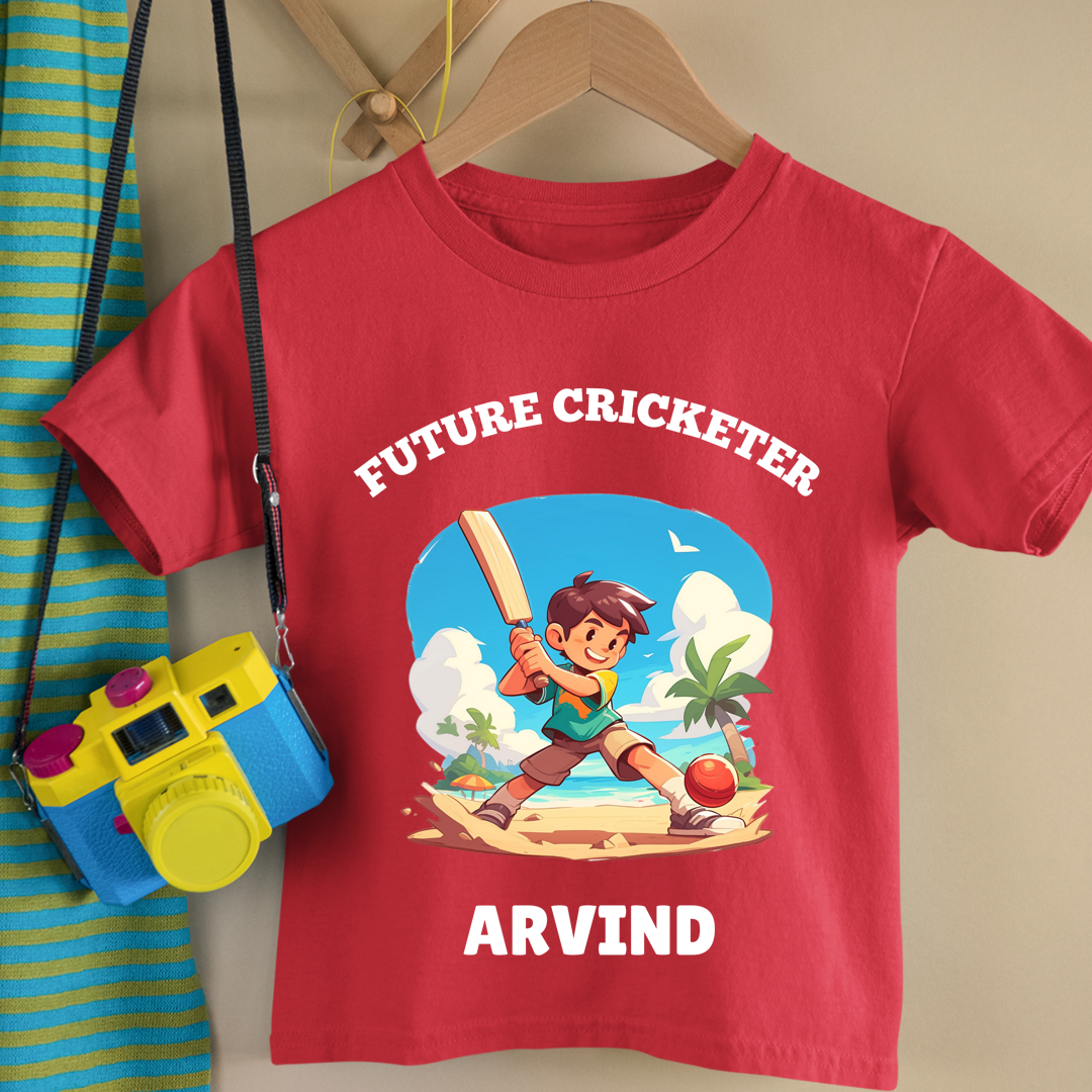 Future Cricketer - Custom Kids Tshirt