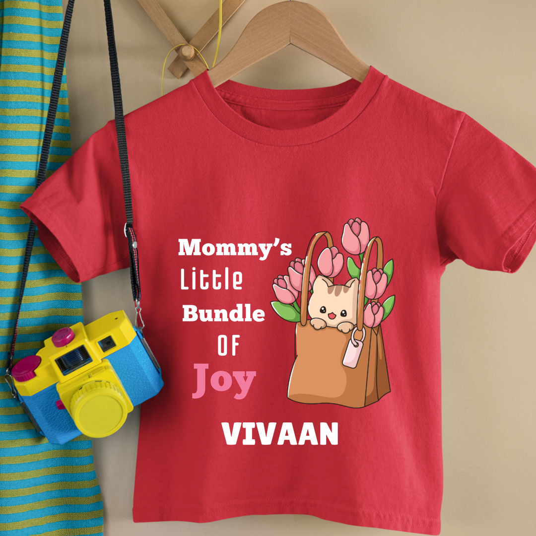Mommy's Little Bundle Of Joy - Customisable Kids Tshirt