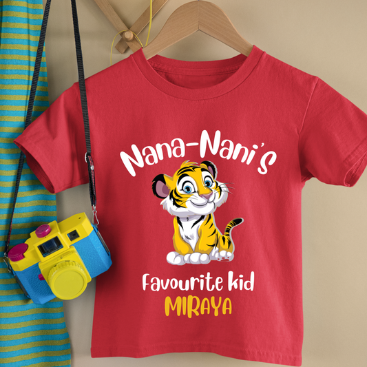 Nana - Nani's Favourite Kid - Custom Kids Tee