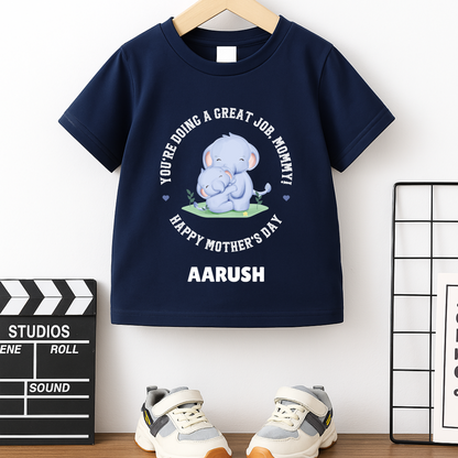 Happy Mother's Day Mom - Personalised Kids Tshirt