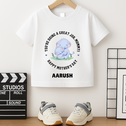 Happy Mother's Day Mom - Personalised Kids Tshirt