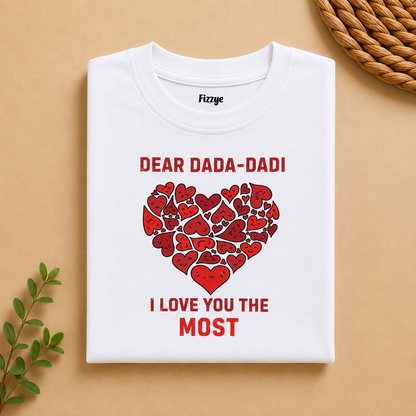 Dada - Dadi I Love You The Most -Kids Tshirt