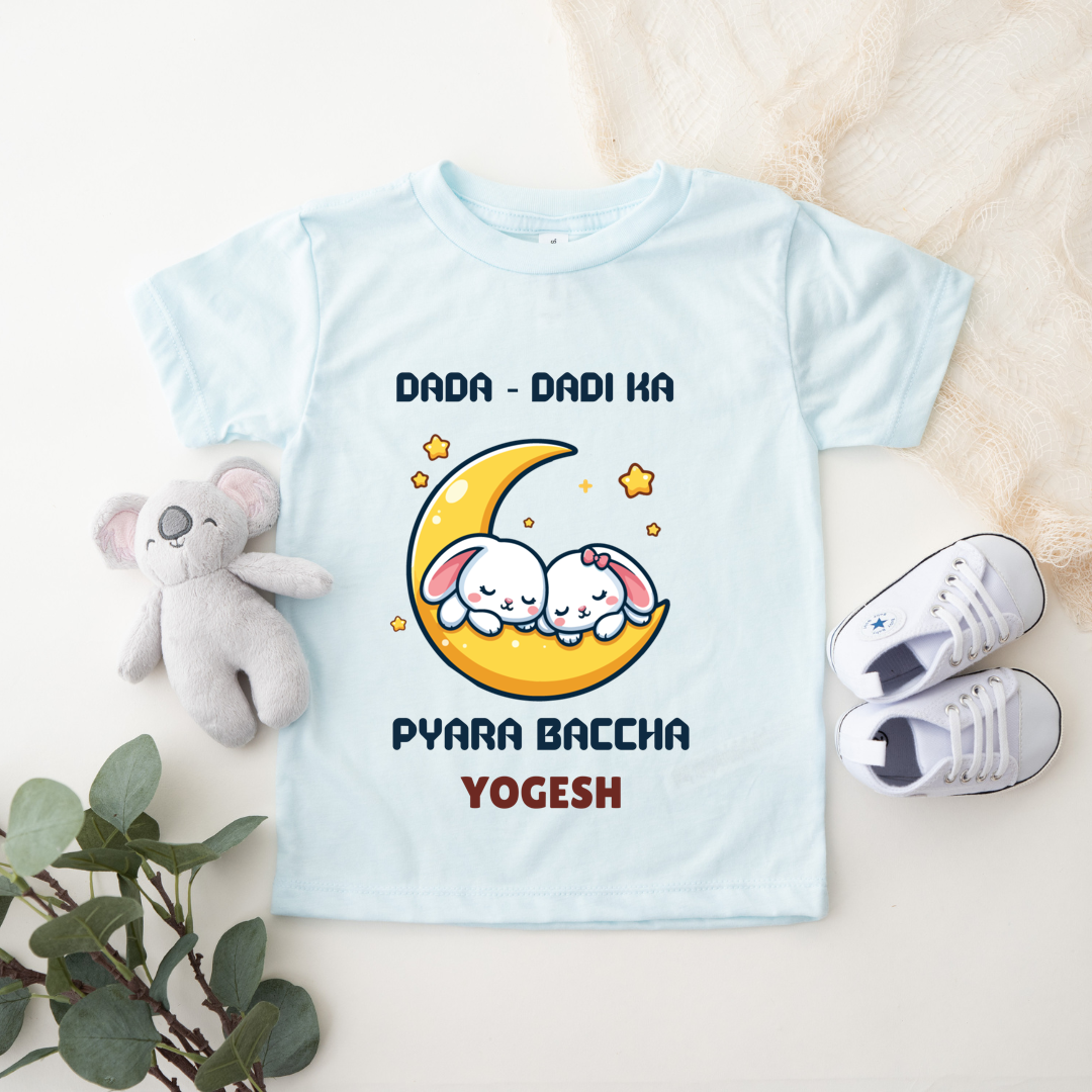 Dada Dadi Ka Pyaara Baccha - Personalised Kids Tshirt