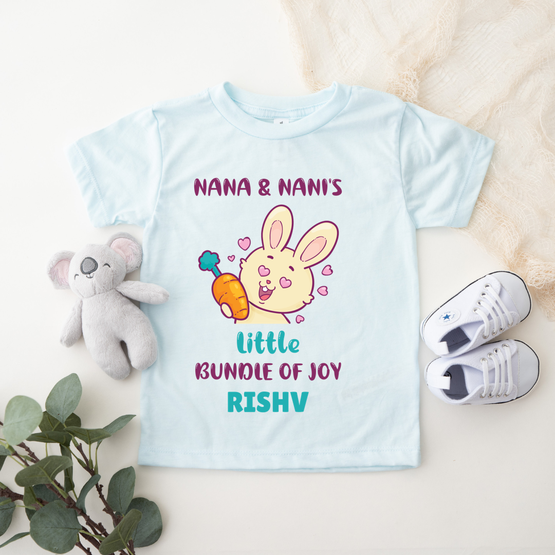 Nana Nani's Little Bundle Of Joy - Custom Kids Tee