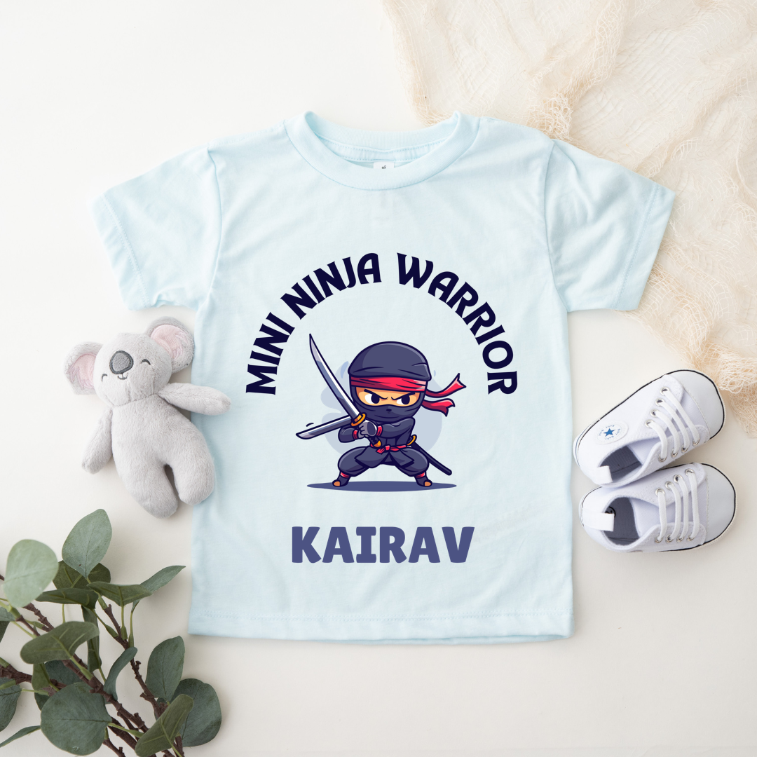 Mini Ninja Warrior - Personalised Kids Tshirt