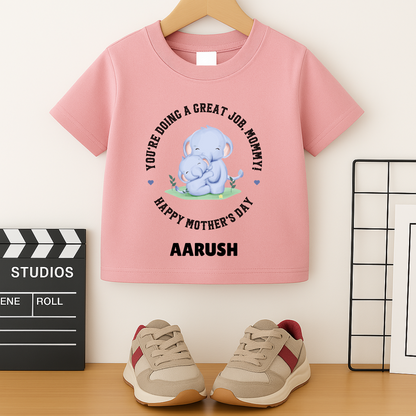 Happy Mother's Day Mom - Personalised Kids Tshirt
