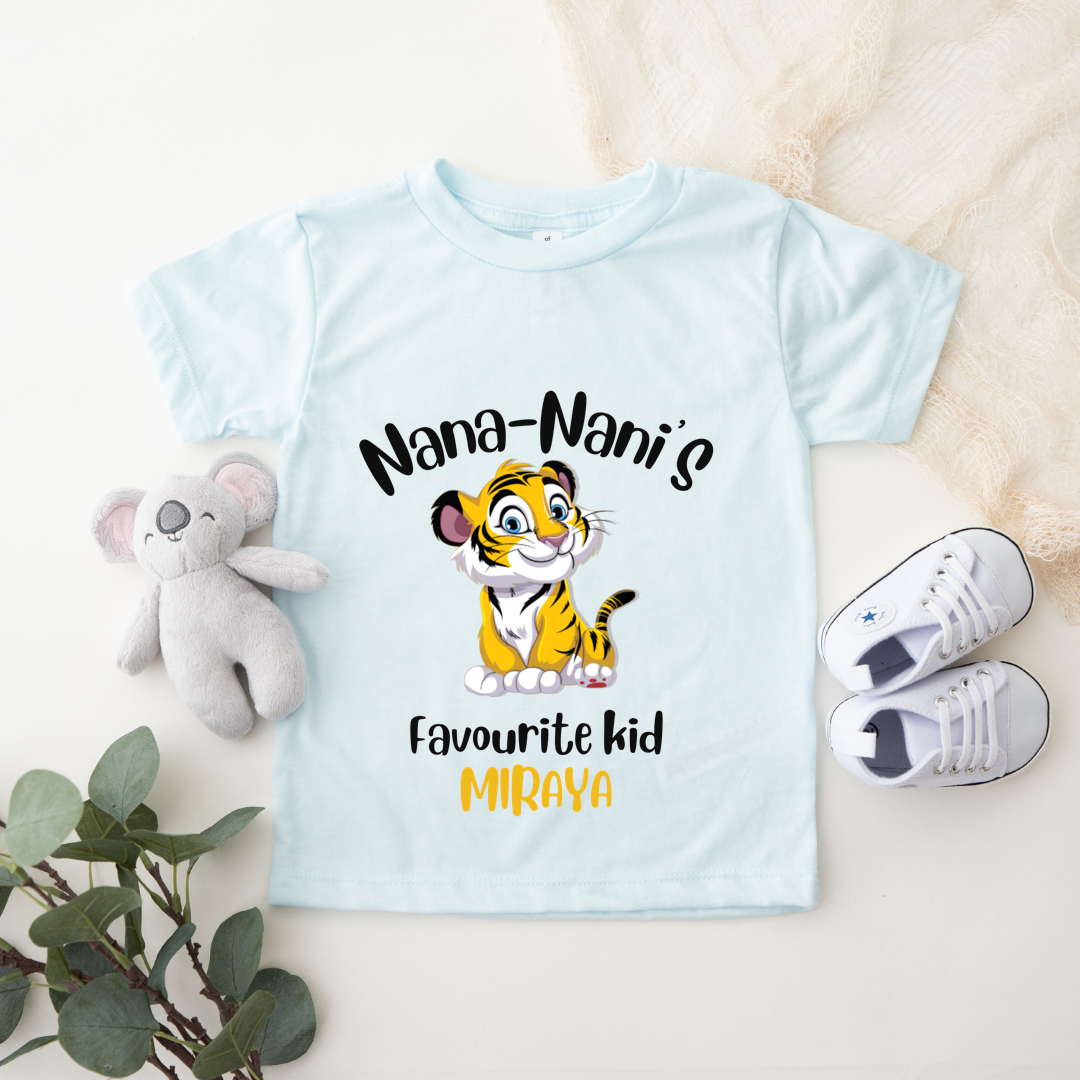 Nana - Nani's Favourite Kid - Custom Kids Tee