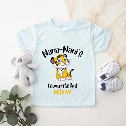 Nana - Nani's Favourite Kid - Custom Kids Tee