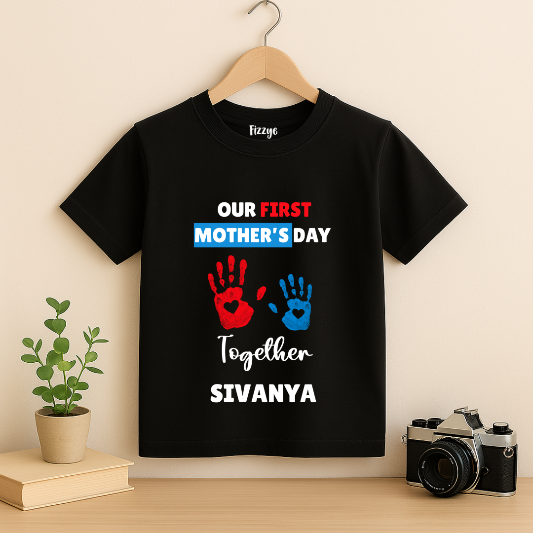 First Mother's Day Together - Personalised Kids Tshirt