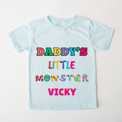 Daddy's Little Monster - Custom Kids Tshirt