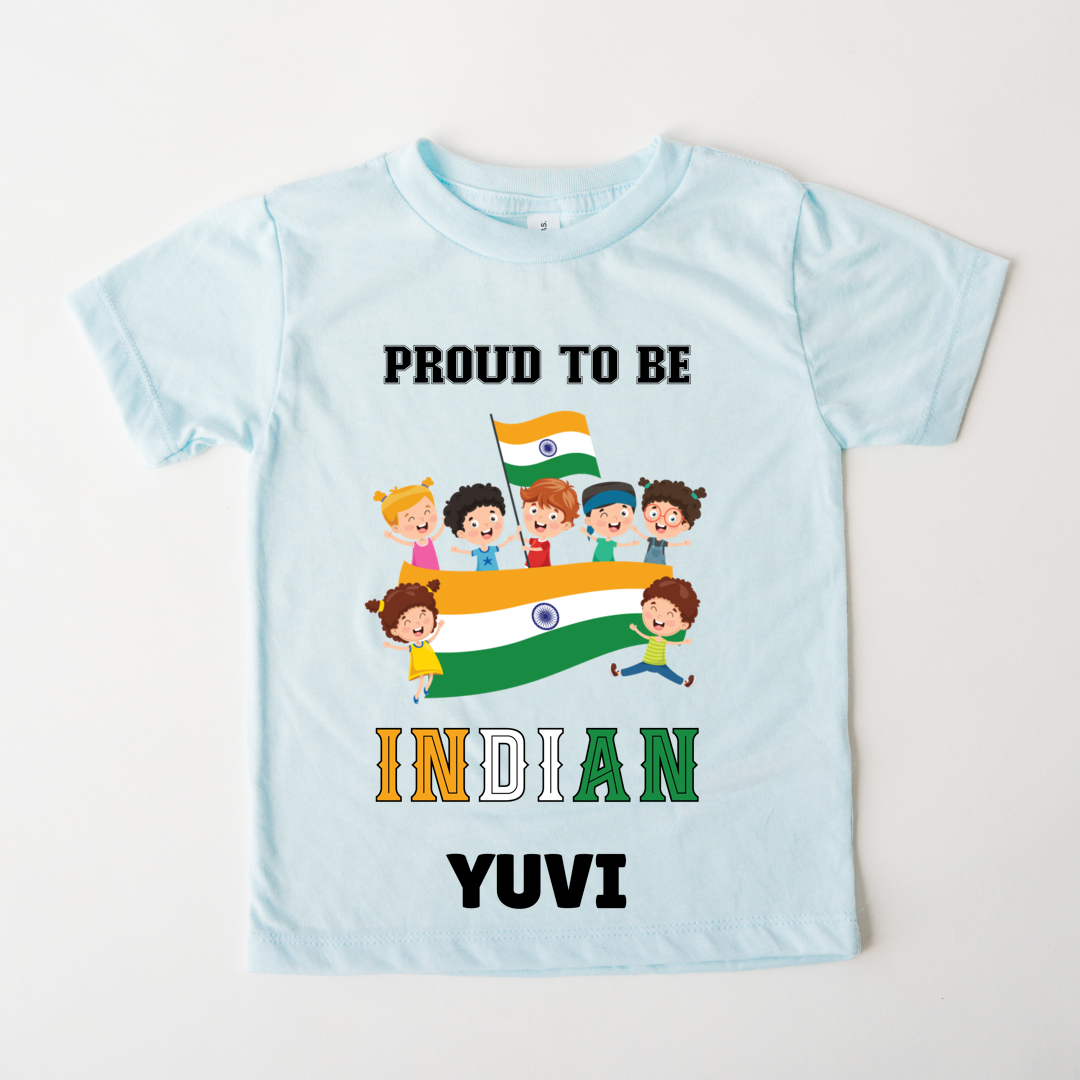 Proud To Be Indian - Customisable Kids Tshirt