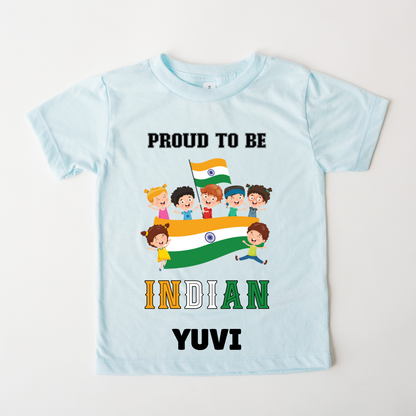 Proud To Be Indian - Customisable Kids Tshirt
