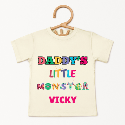 Daddy's Little Monster - Custom Kids Tshirt