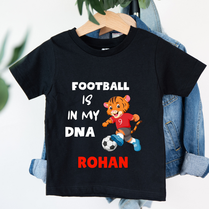 Football Is In My DNA - Customisable Kids Tshirt