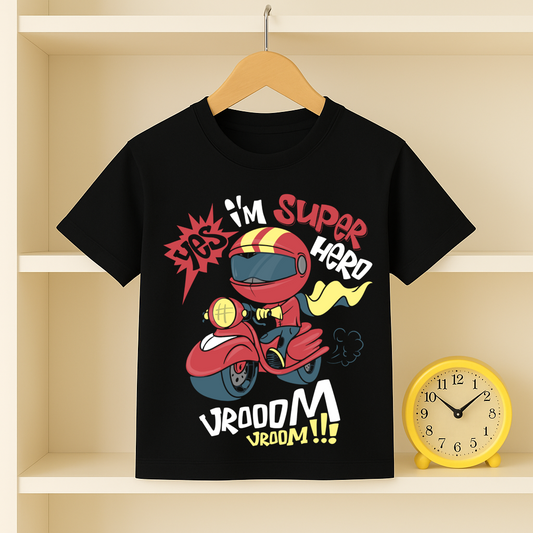 Cartoon Print Cotton T Shirt | Casual Kids Outfit