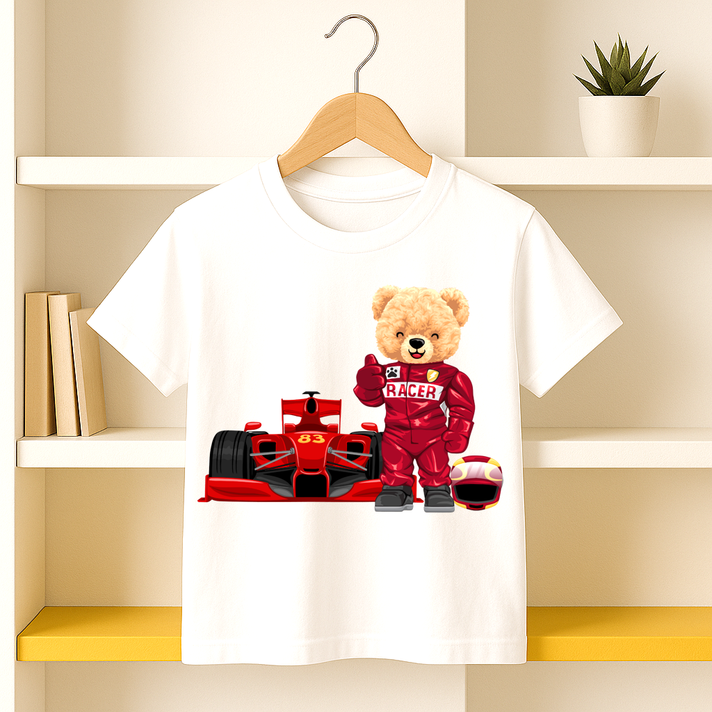 Cartoon Print Cotton T Shirt Casual Wear | Kids Outfit