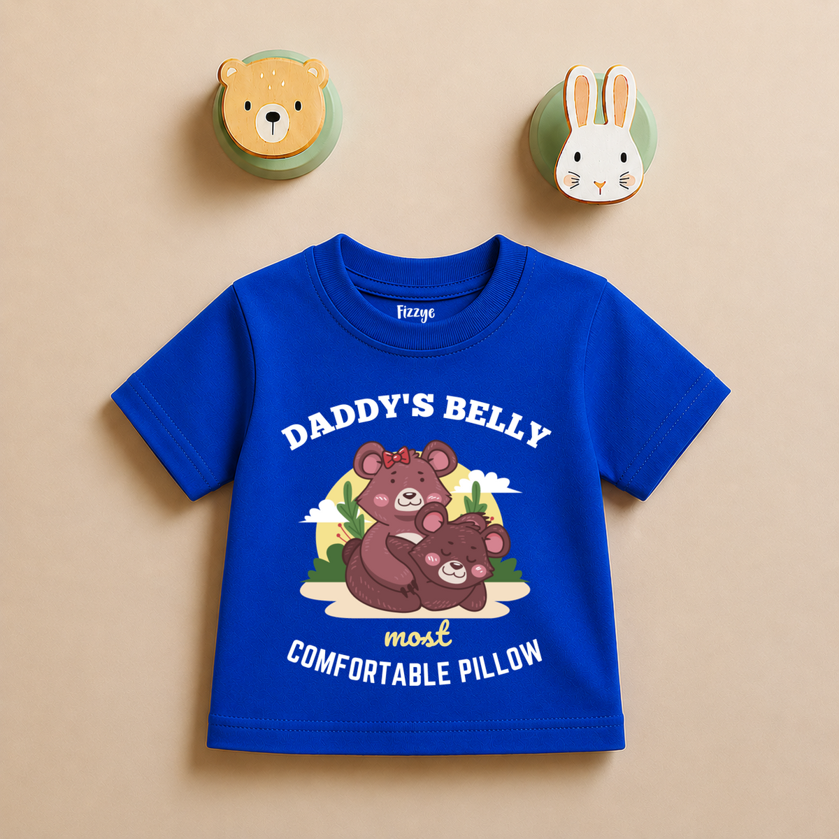 Daddy's Belly Most Comfortable Pillow - Kids Tshirt