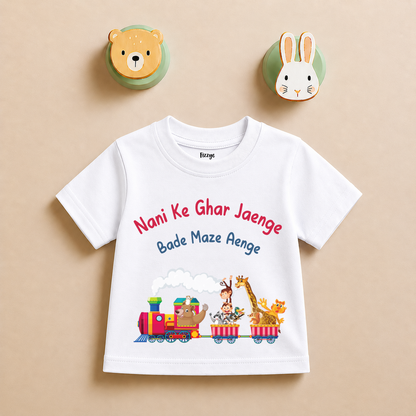 Nani Ke Ghar Bade Maze Aenge - Kids Tee