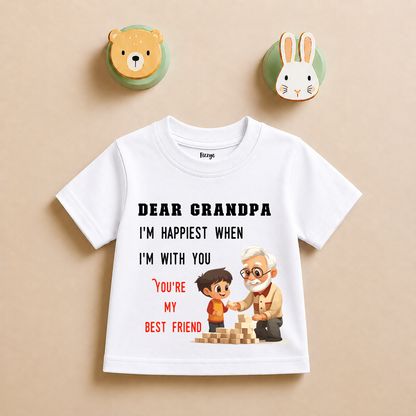 Happiest With Grandpa - Kids Tee