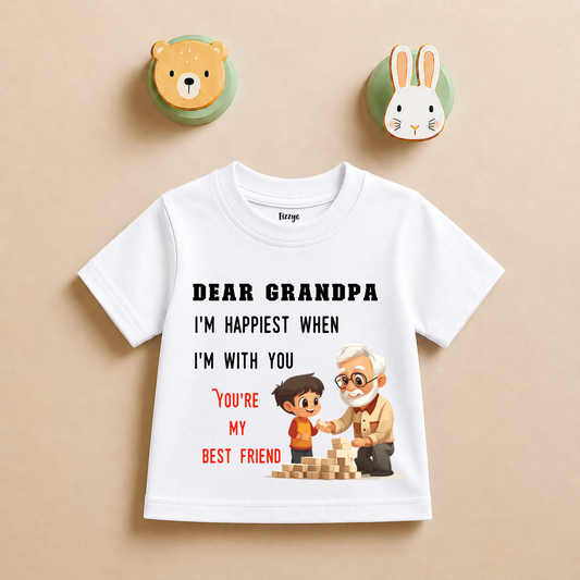 Happiest With Grandpa - Kids Tee