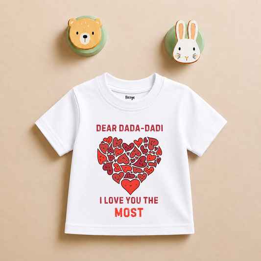Dada - Dadi I Love You The Most -Kids Tshirt