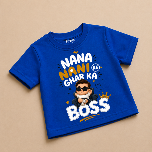 Nana Nani Ke Ghar Ka Boss - Kids Tee