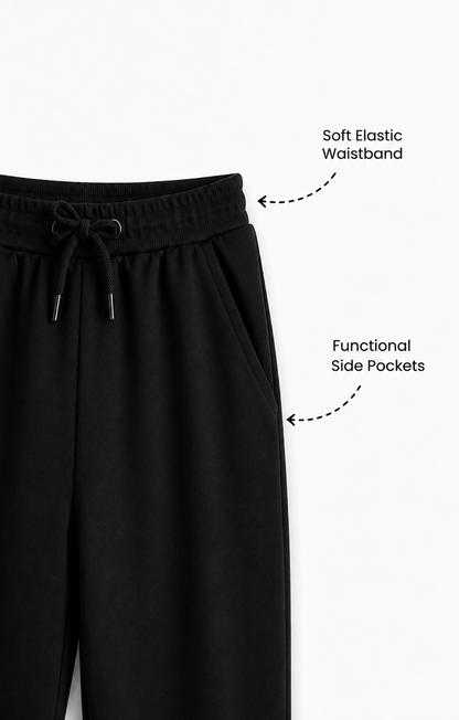 Black Cotton Pants