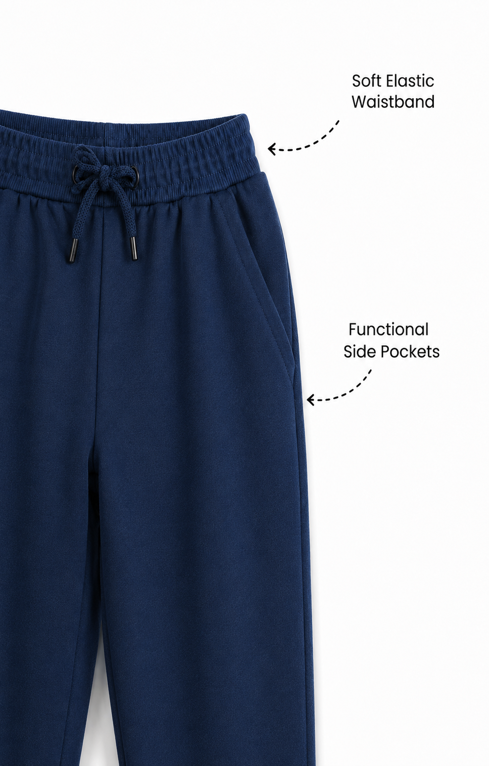 Navy Blue Cotton Pants