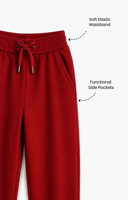 Red Cotton Pants