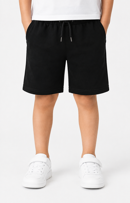 Black Cotton Shorts