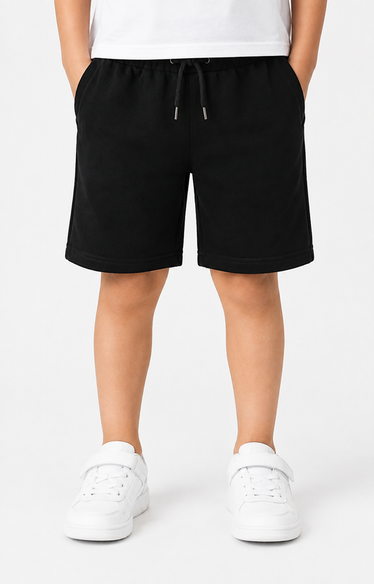 Black Cotton Shorts