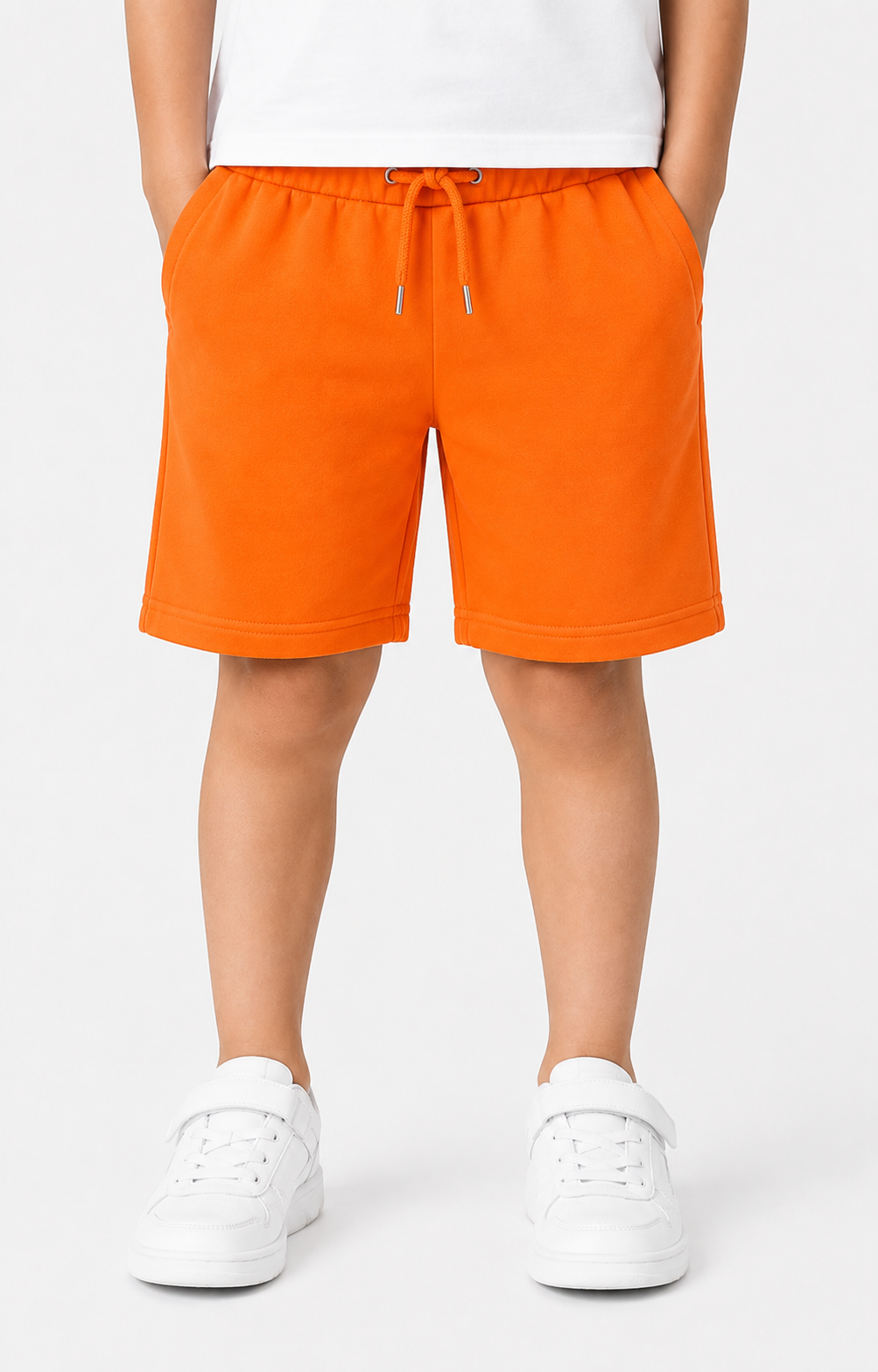 Orange Cotton Shorts