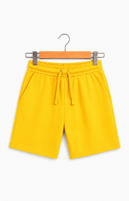 Yellow Cotton Shorts