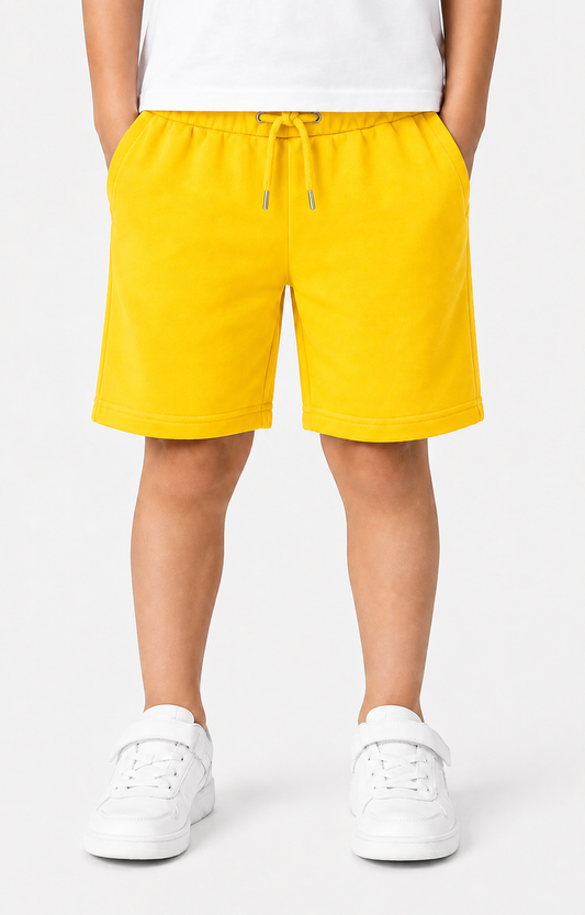Yellow Cotton Shorts
