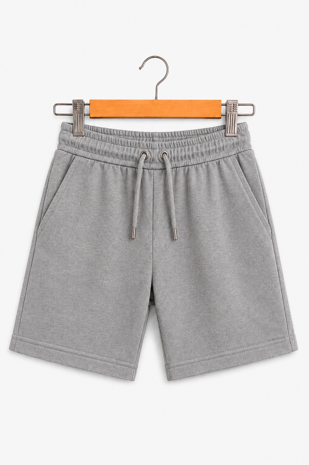 Grey Cotton Shorts