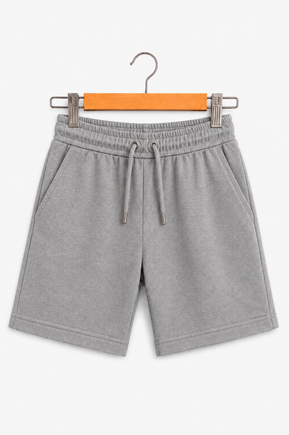 Grey Cotton Shorts