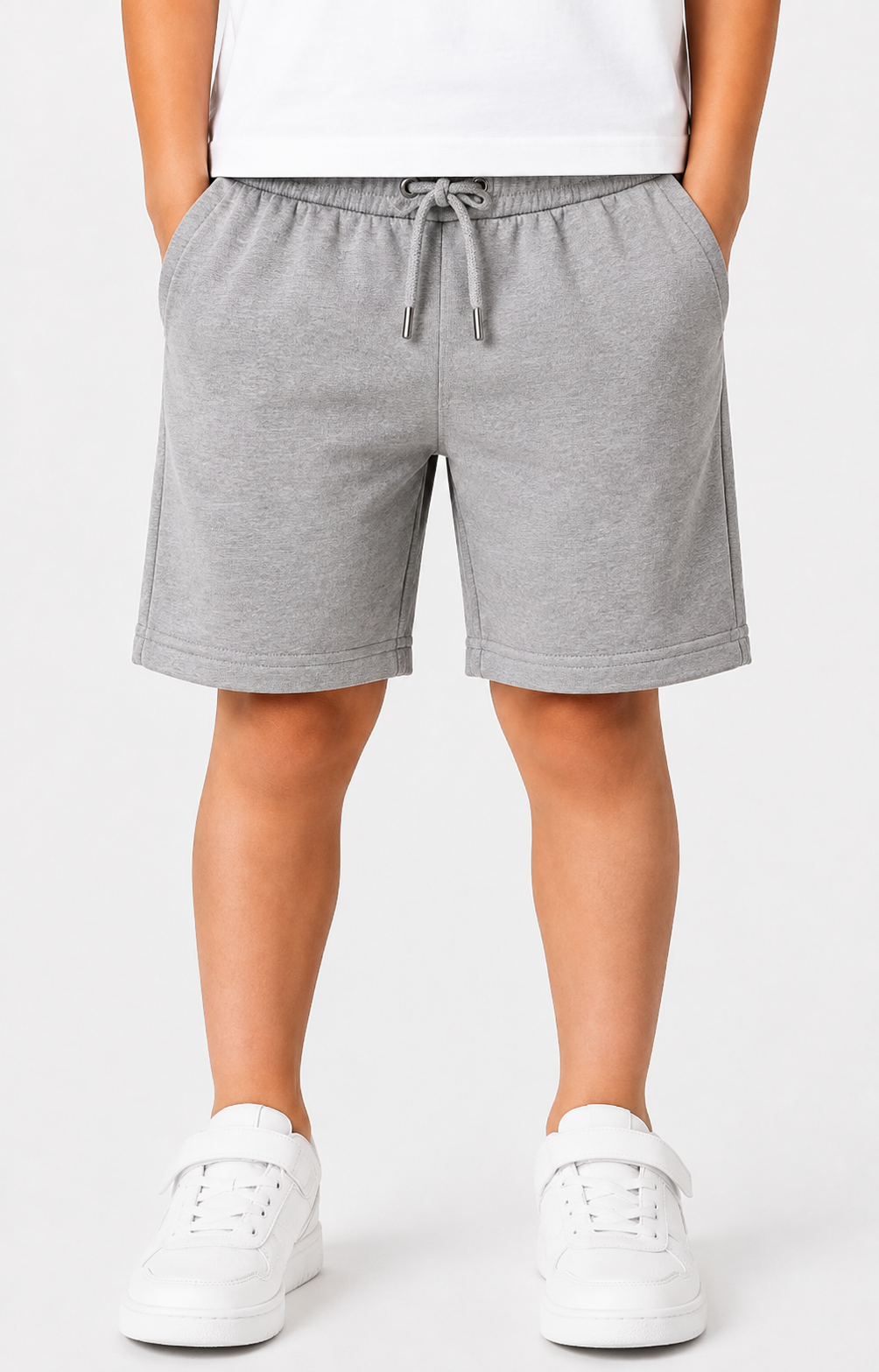 Grey Cotton Shorts