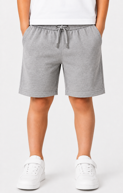 Grey Cotton Shorts