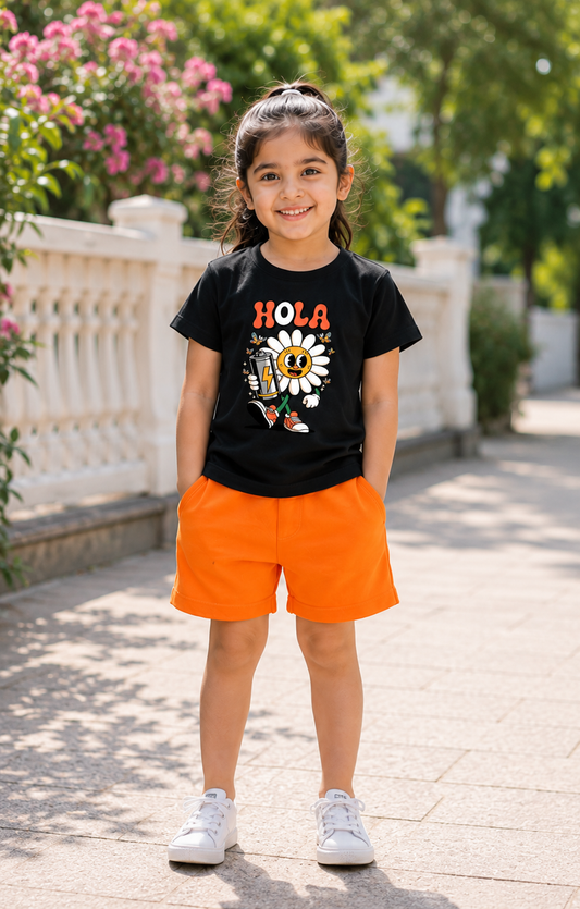 Hola Sunflower- Kids Co-ord Set